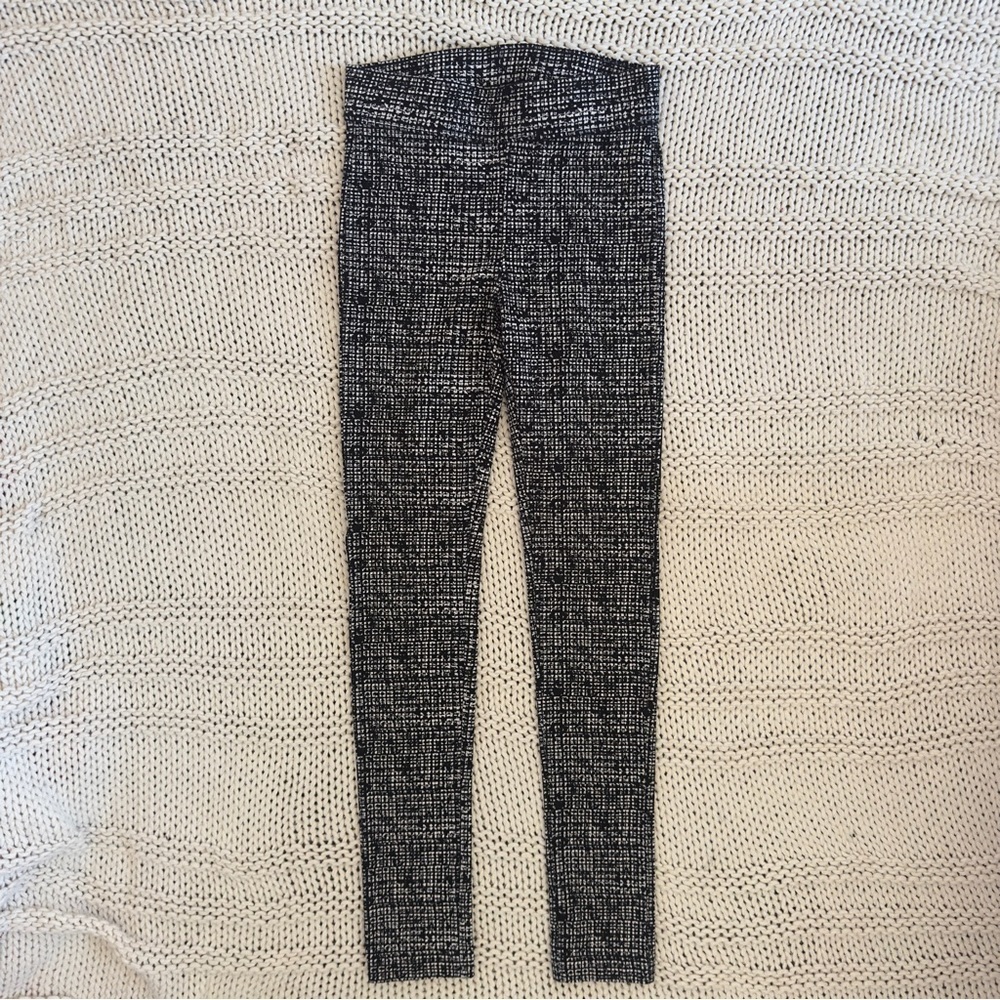 Bar III Smugged Check Print Stretch Compression Women's Leggings Size XS